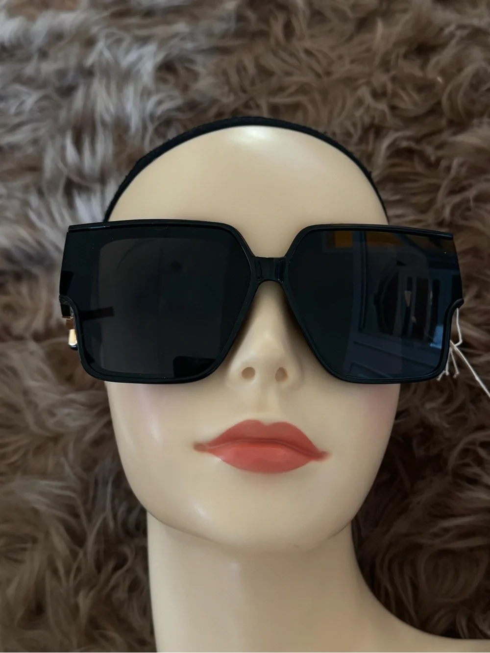 Futuristic sunglasses oversized celestial with gold sun on sides